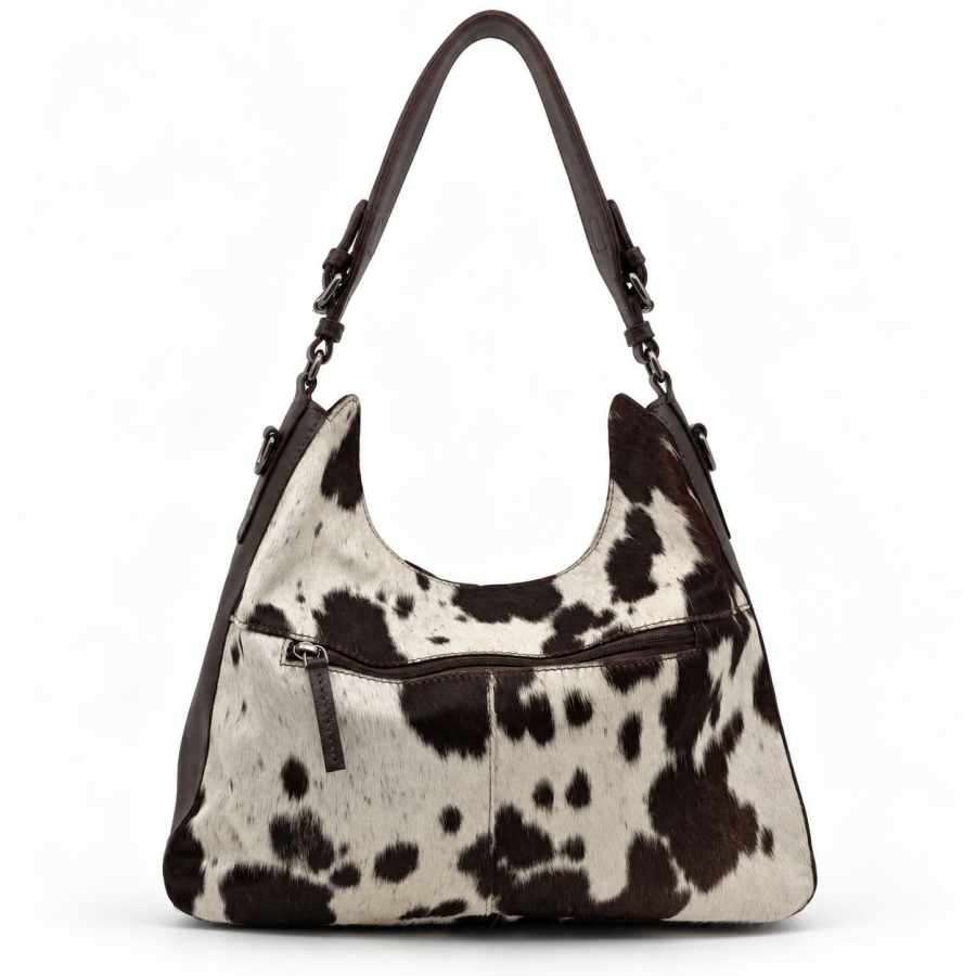CHARLIE SHERPA Handtasche aus Rindsleder mit Echtfell